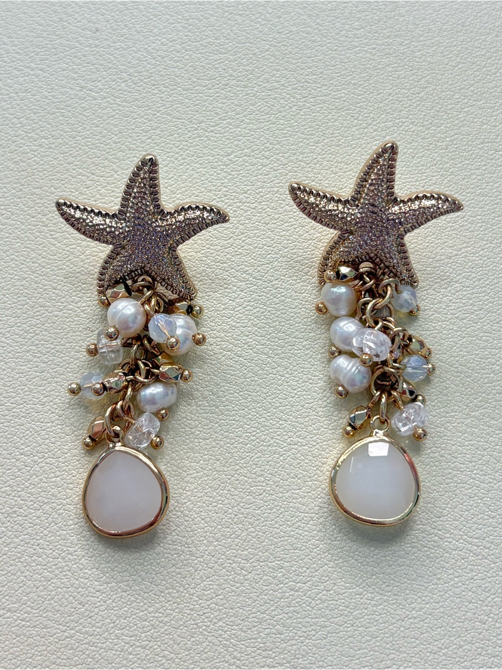 Piper K Starfish pearl earrings
